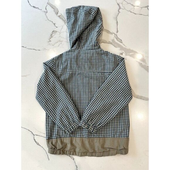 Peek Beau Mini Check Hooded Jacket in Blue/Gray Size XS - Picture 4 of 4